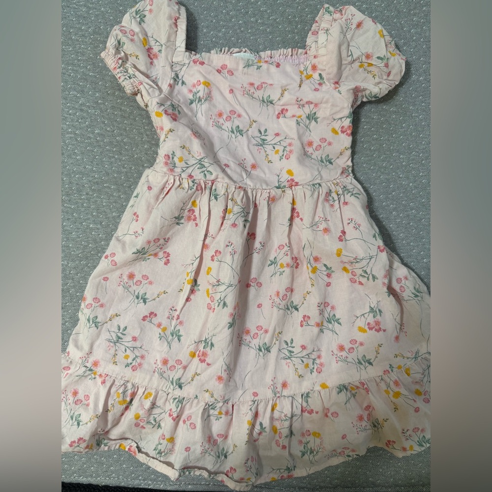 Gymboree Pink Floral Tiered Cotton Dress